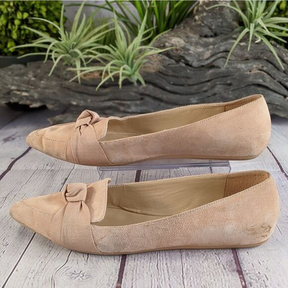 Franco Sarto Adrianni Pointed Toe Knotted Loafers, Peach - Picture 4 of 10